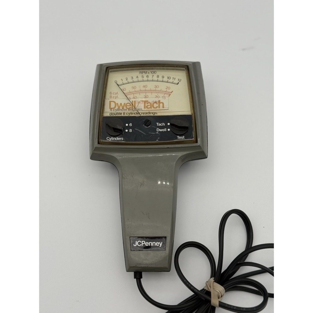 Vintage JCPenney Dwell Tach Tester 985-1072 Automotive RPM Meter Untested
